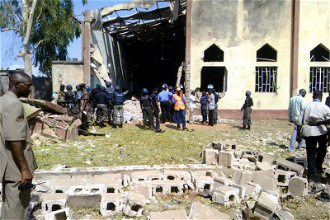Scene of devastation after the attack