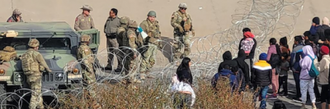 Military confronts refugees at border