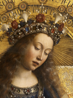 Our Lady, detail from Ghent Altarpiece by Jan Van Eyck 1432 © St Bavo Cathedral, Ghent