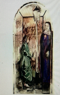 Mother Magdalene Taylor, Design for stained glass at St Patrick's Church, Soho. © Vivienne Haig 2018. All Rights Reserved
