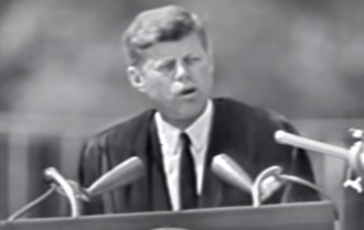 John F Kennedy address at American University in Washington, DC June 10, 1963