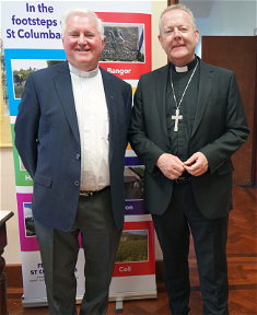 Archbishop Martin with  Fr Raymond Husband. Image Columban Mission