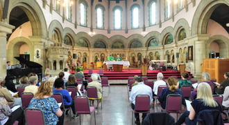 Mass in the prison chapel.