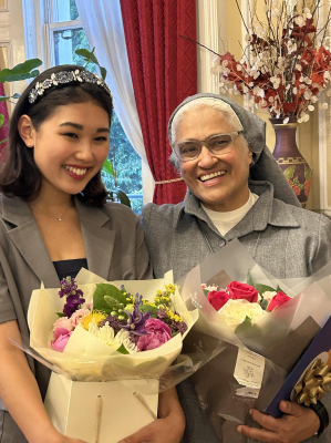 Sr Margaret Correa and guest during her Golden Jubilee celebrations