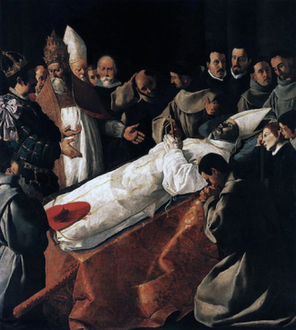 Displaying the Body of Saint Bonaventure, Painted by Francisco de Zurbarán, 1629 © Louvre Museum, Paris