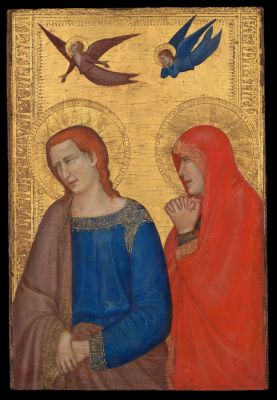 Saints John the Evangelist and Mary Magdalene, by Neapolitan Follower of Giotto.1335-45, © Metropolitan Museum, New York