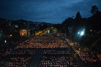 Torchlit procession. Image Westminster Diocese