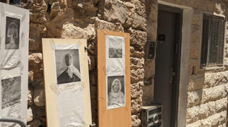 This Palestinian family evicted from their home set up an impromptu exhibition yesterday..