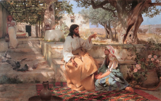 Christ in the House of Martha and Mary by Hendryk Siemiradzki, 1886 © The Russian Museum, St Petersburg