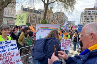 Christian campaigners at an Earth Rally in April 2023