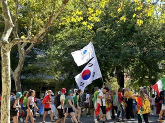 Korean pilgrims at  WYD. Image: ICN