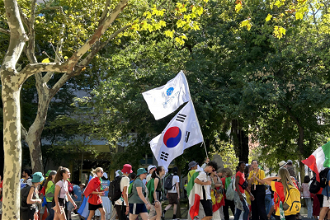 Korean pilgrims at  WYD. Image: ICN