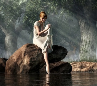 Testing the Waters, by Daniel Eskridge, 2021, Digital Art © Daniel Eskridge / Turning Art