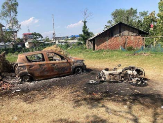 Aftermath of arson attack on St Paul's Parish & Pastoral Training Centre, Sangaiprou © ACN