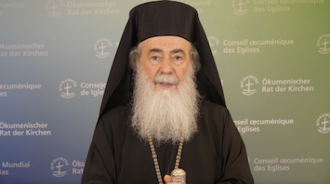Patriarch Theophilus III of Jerusalem and all Palestine gives homily. Photo: WCC