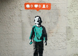 Nobody Likes me by iHeart, sprayed paint on wall, 2017, Stanley Park, Vancouver, BC, Canada ©iHeart urban artist
