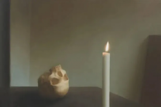Skull with Candle by Gerhard Richter, 1983  © Alamy / Neues Museum, Nürnberg