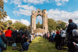 Prayers in grounds of the old priory