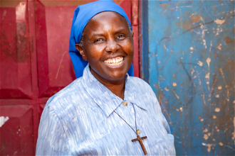 Sister Mary from the Little Sisters of Jesus who works in Kiberia - the largest slum in Africa