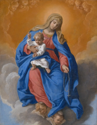 Our Lady of the Rosary, by Simone Cantarini, 1640 © Fondazione Brescia Musei, Brescia, Italy