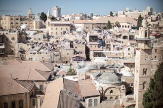 Old City of Jerusalem from spire at Church of The Redeemer. Photo: Sean Hawkey/Life on Earth