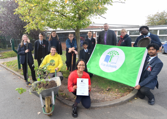 ECO Award Green Flag award winners at Cardinal Wiseman Catholic School in Coventry