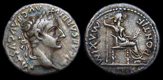 Emperor Tiberius Denarius Tribute