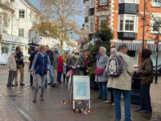 Prayers for peace in Sidmouth Market Place