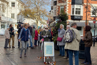 Prayers for peace in Sidmouth Market Place
