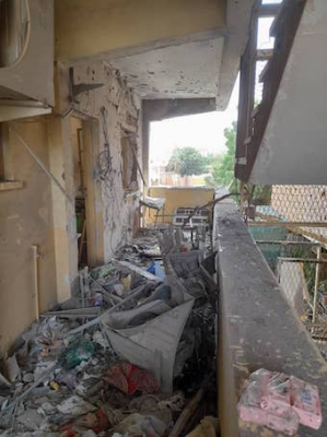 Damage at Dar Mariam Mission in Khartoum (© ACN).