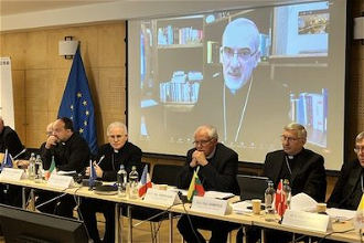 Cardinal Pizzaballa, Latin Patriarch of Jerusalem addressed COMECE Assembly online.