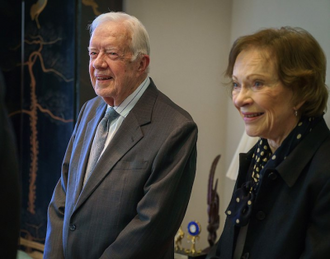 President Jimmy Carter and former First Lady Rosalynn Carter at The Carter Center, Atlanta, GA.13/01/16 Wiki Image