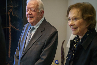 President Jimmy Carter and former First Lady Rosalynn Carter at The Carter Center, Atlanta, GA.13/01/16 Wiki Image