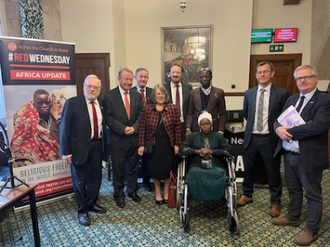 Margaret Attah with her husband Dominic at the #RedWednesday Parliamentary Event