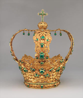 Crown of the Virgin of the Immaculate Conception, 'Crown of the Andes', Colombia,1660 diadem, 1770 arches