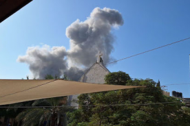Explosions around Holy Family Church ©ACN