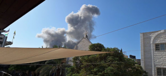 Explosions around Holy Family Church ©ACN