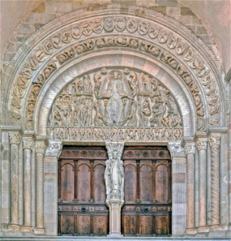 Autun Cathedral St Lazare. Main Portal