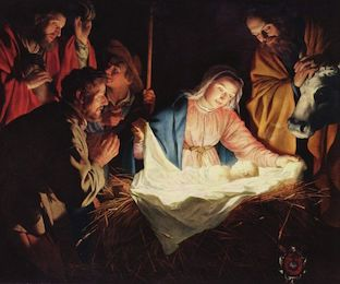 Gerard van Honthorst: Adoration of the Shepherds  - Wiki Image