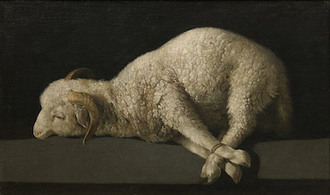 Lamb of God, Agnus Dei, by Francisco de Zurbarán, 1635 © Prado Museum, Madrid
