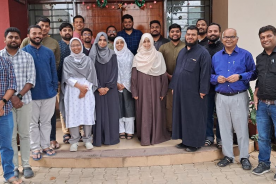 Muslim missionaries with Jesuit students at Jesuit Formation Centre for Theology, Bangalore