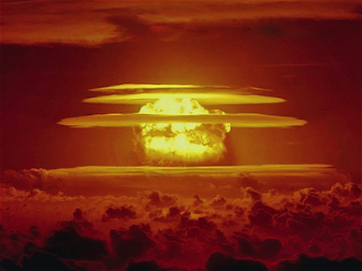 Castle Bravo the most powerful thermonuclear device ever tested by the USA.  Wiki Image