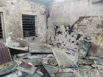 Parish centre burnt down in Nigeria © ACN