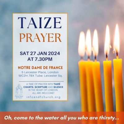 London: First Taize Prayer of 2024 in Notre Dame de France | ICN