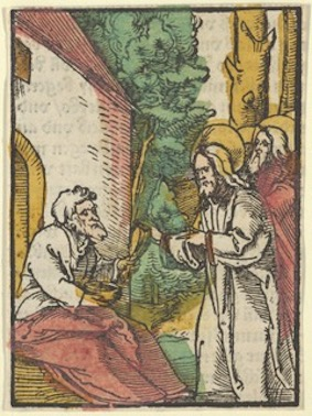 Christ healing the leper from Das Plenarium - Hans Schäufelein