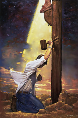 Salvation painted by Ron DiCianni,  2005.  Oil on canvas  © Courtesy Ron DiCianni