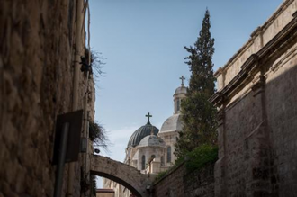 Churches seen along Via Dolorosa in Jerusalem old city. Photo: Albin Hillert/WCC