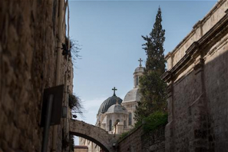 Churches seen along Via Dolorosa in Jerusalem old city. Photo: Albin Hillert/WCC