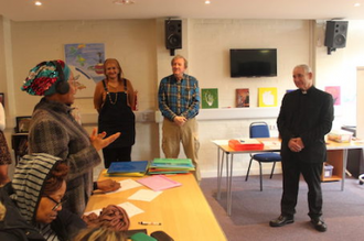 Bishop Paul meets volunteers at JRS