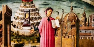 Michelinos Dante Holding The Divine Comedy - image: public domain
